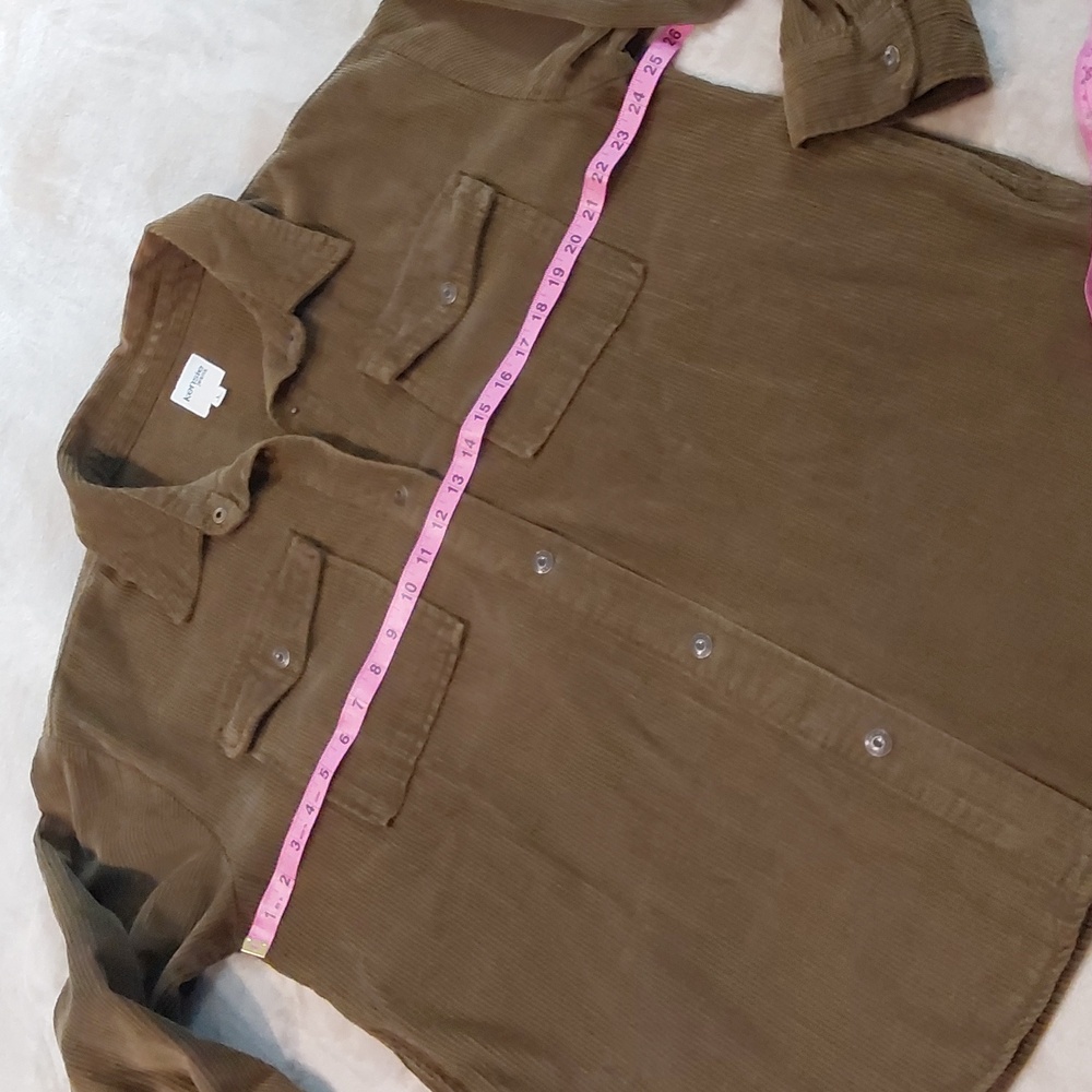 Kensie Jeans Green Button Down Corduroy Over Shirt Jacket Mens Size L - Picture 4 of 13